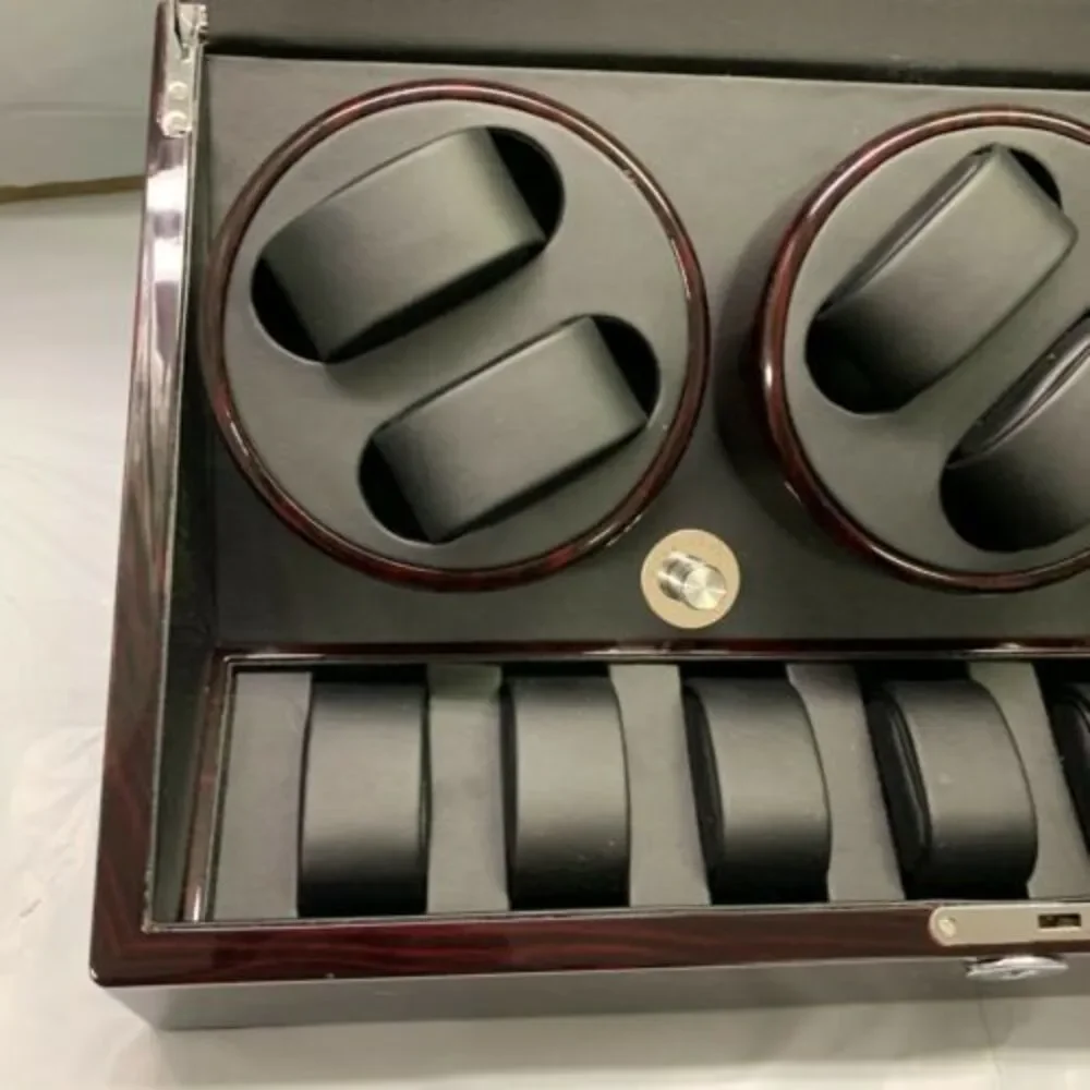Diplomat Black 6 Slot Universal Automatic Watch Wonder With 7 Storage Space MA59